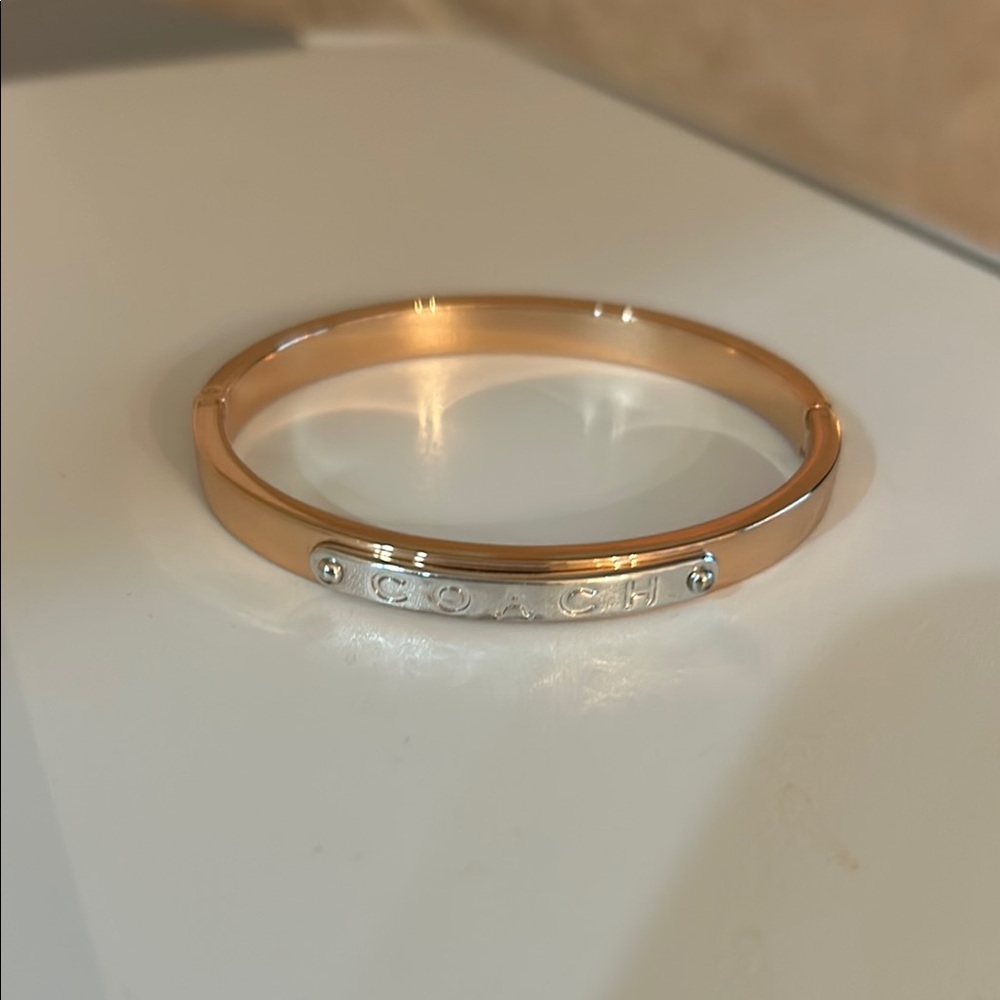 Coach rose gold bangle